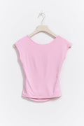 Soft touch open back top - Stone