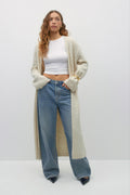 Long knitted cardigan - Noir