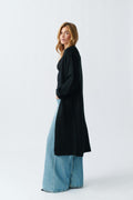 Long knitted cardigan - Noir