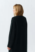 Long knitted cardigan - Noir