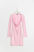 Square neck mini dress - Pink lady