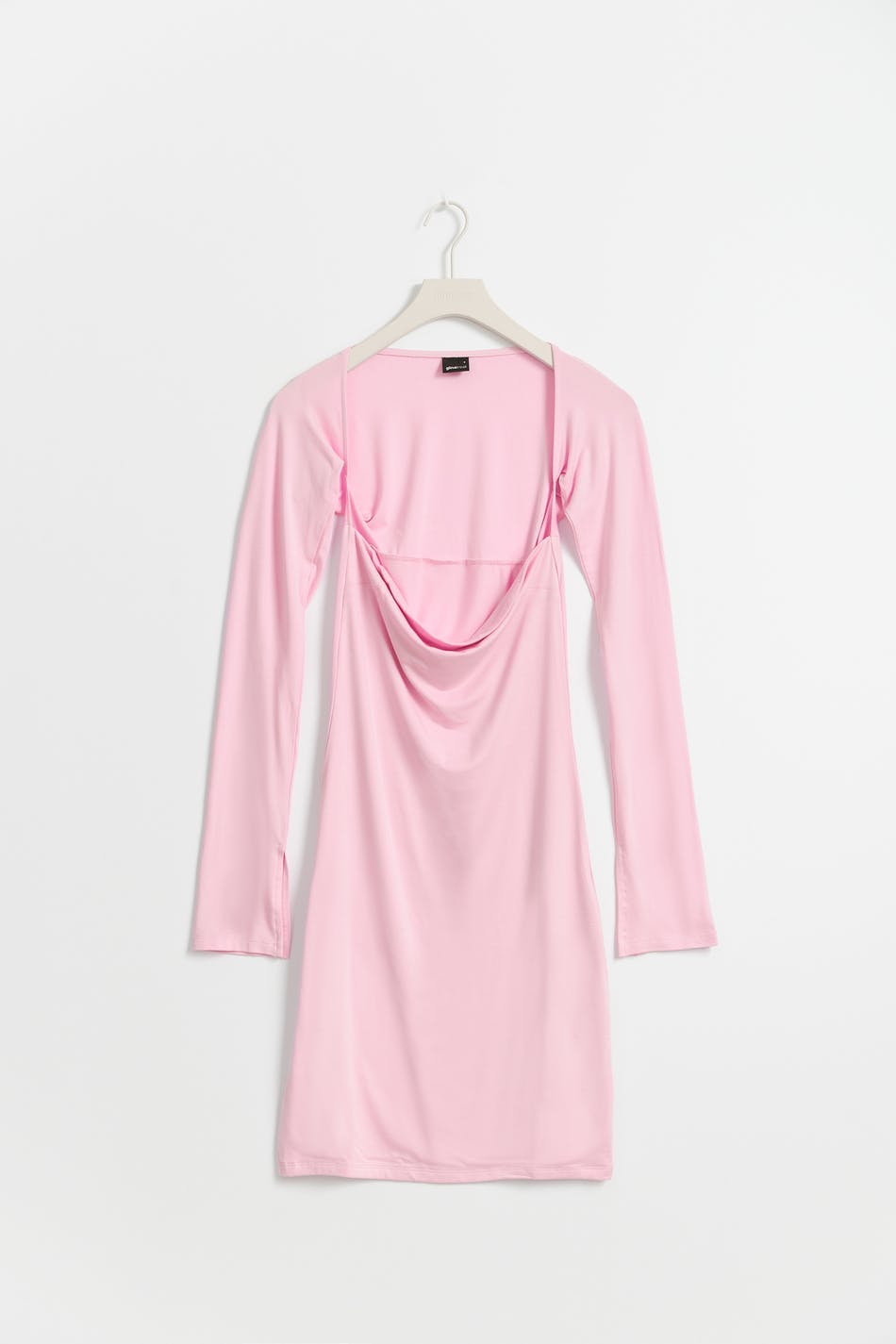 Square neck mini dress - Pink lady