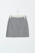 Knitted mini skirt - Mid grey mel