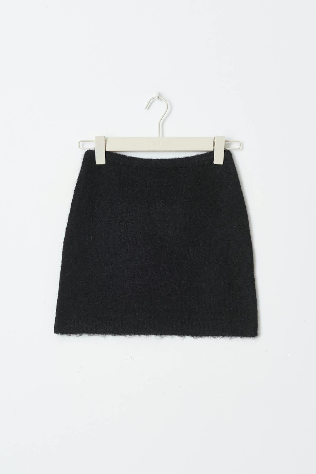 Knitted mini skirt - Noir