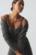 Knitted singlet - Mid grey mel