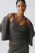 Knitted singlet - Mid grey mel