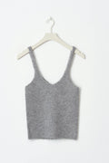 Knitted singlet - Mid grey mel