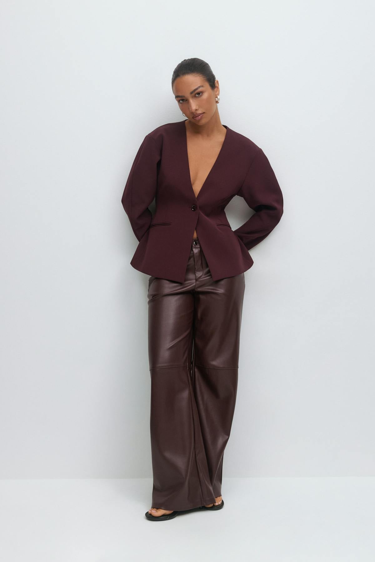 Sculpted blazer - Beige clair