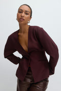 Sculpted blazer - Beige clair