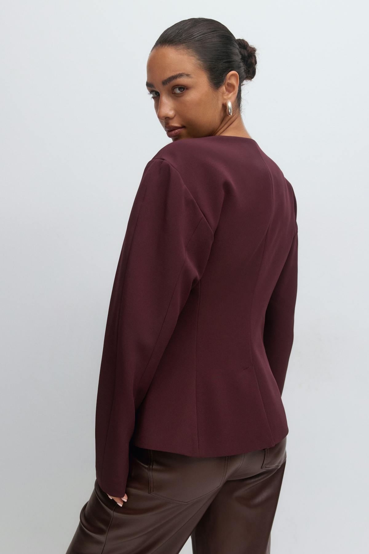 Sculpted blazer - Beige clair