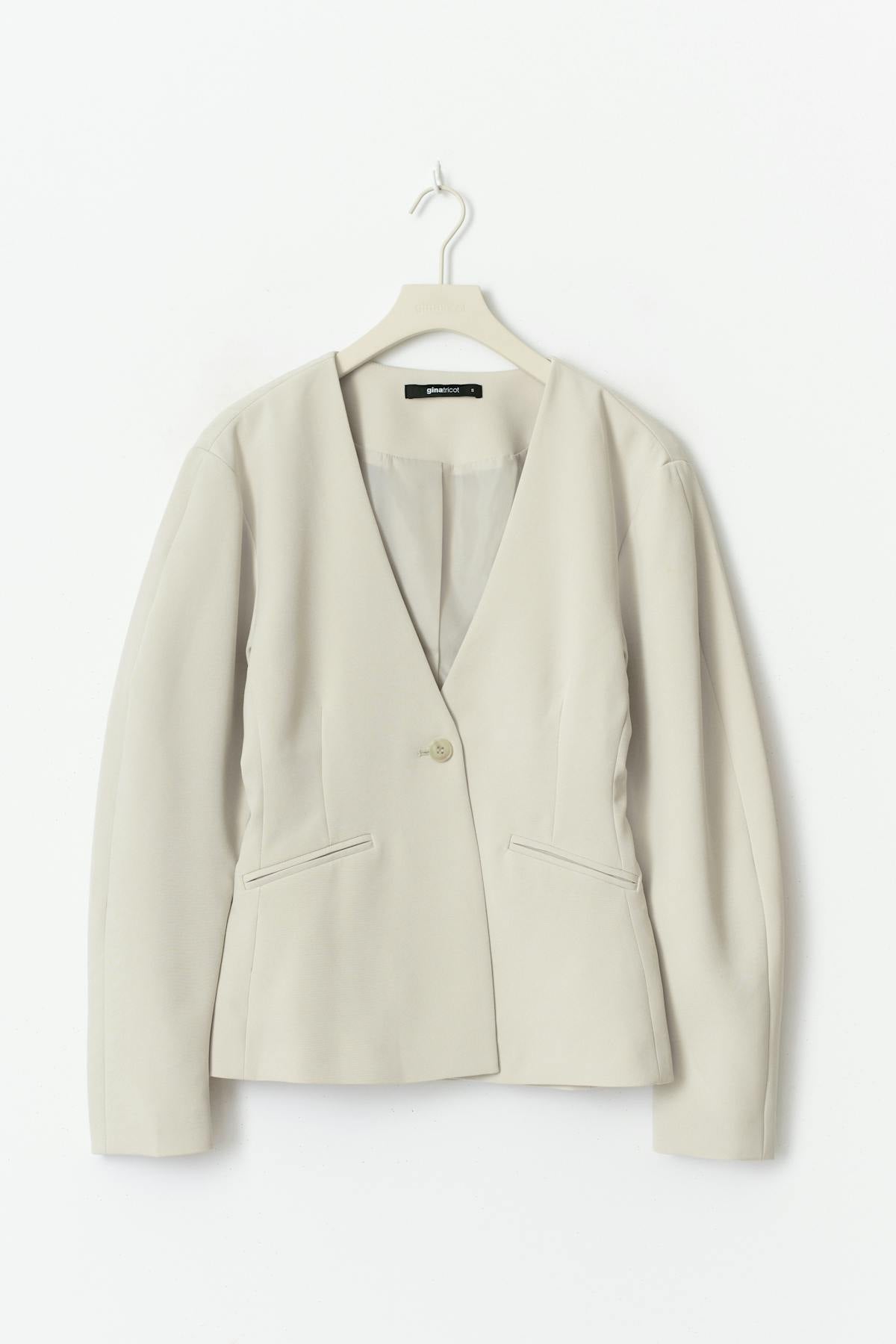 Sculpted blazer - Beige clair