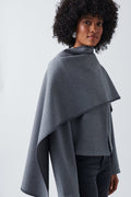 Blanket stitch scarf - Grey melange