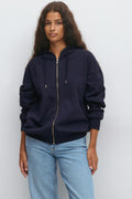 zip hoodie - Peacoat