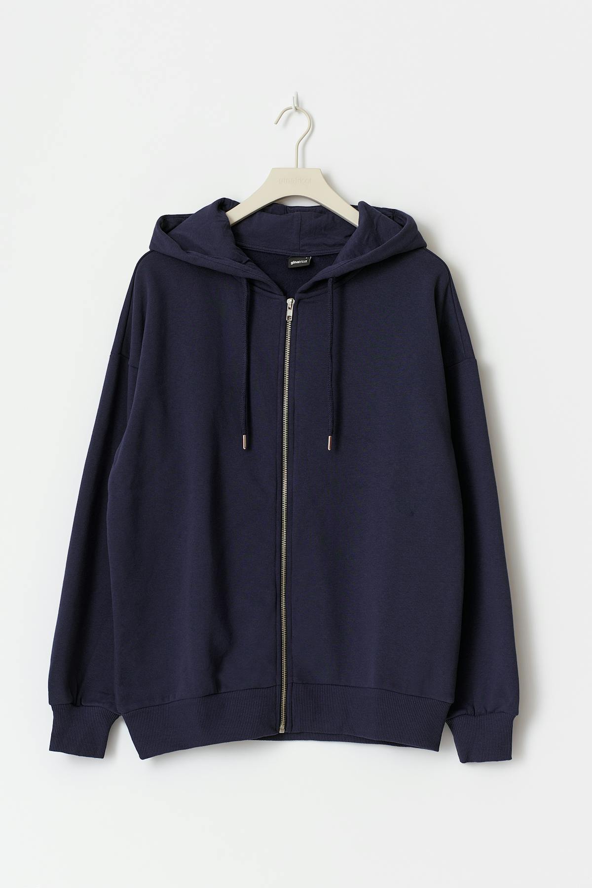 zip hoodie - Peacoat
