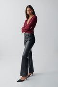 Pu bootcut trousers - Noir
