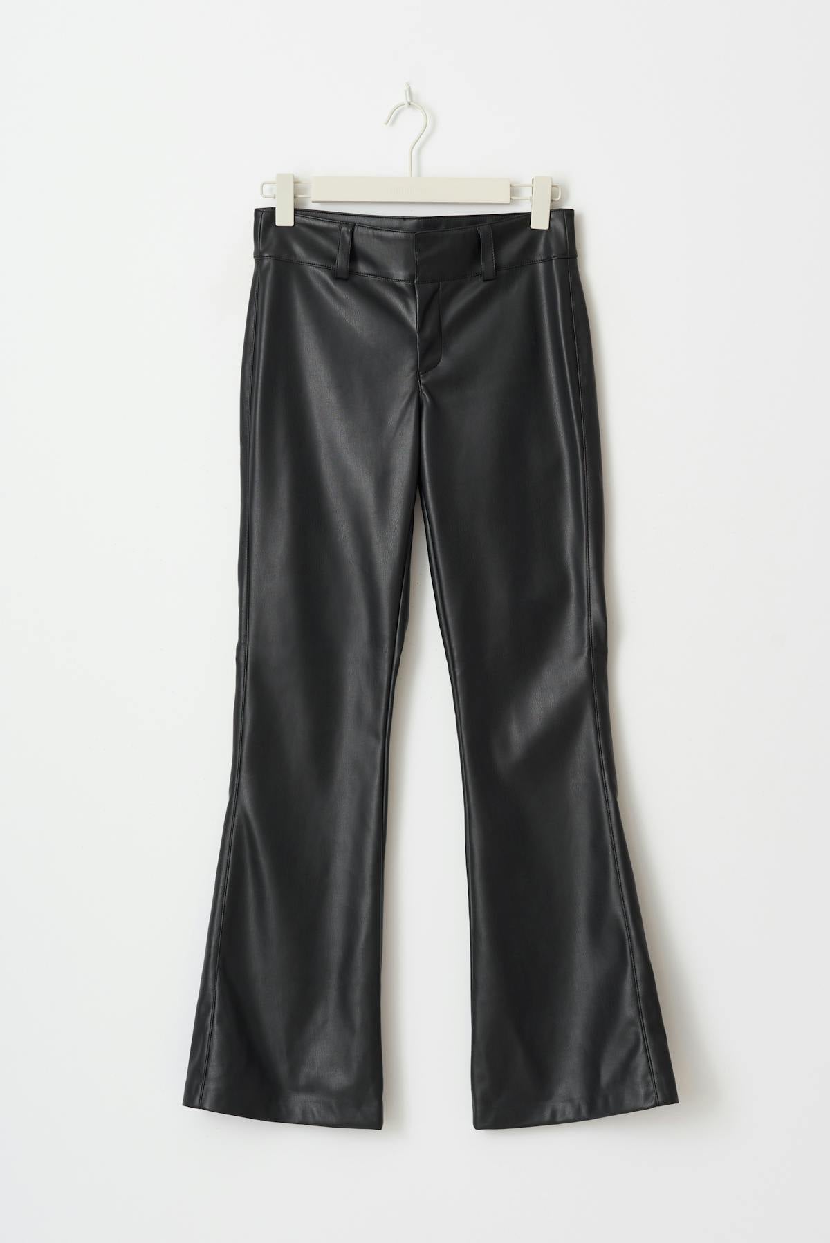 Pu bootcut trousers - Noir