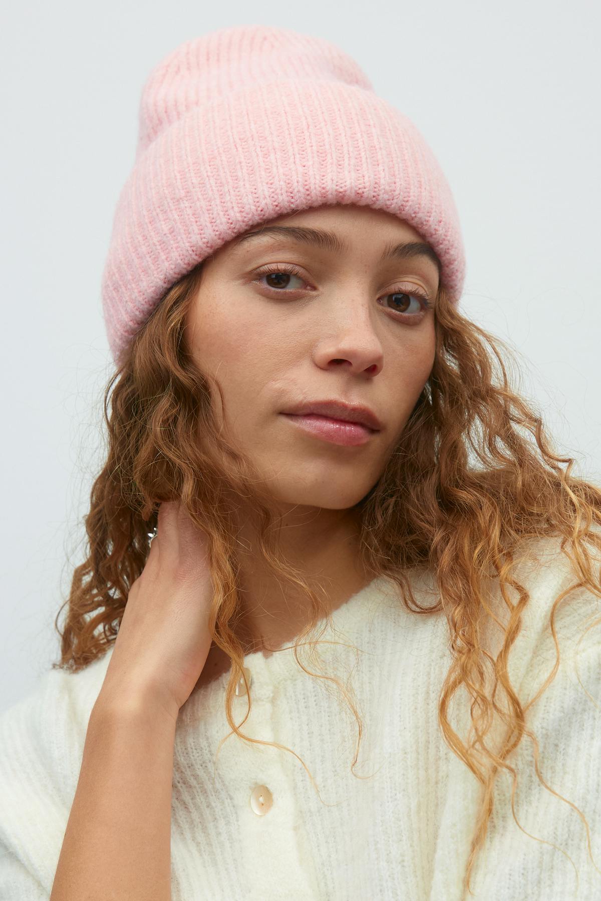 Rib beanie - Rose