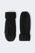 Rib mittens - Chocolate brown