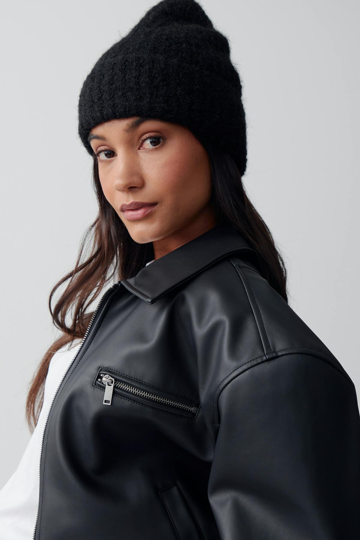 brushed beanie - Marron foncé