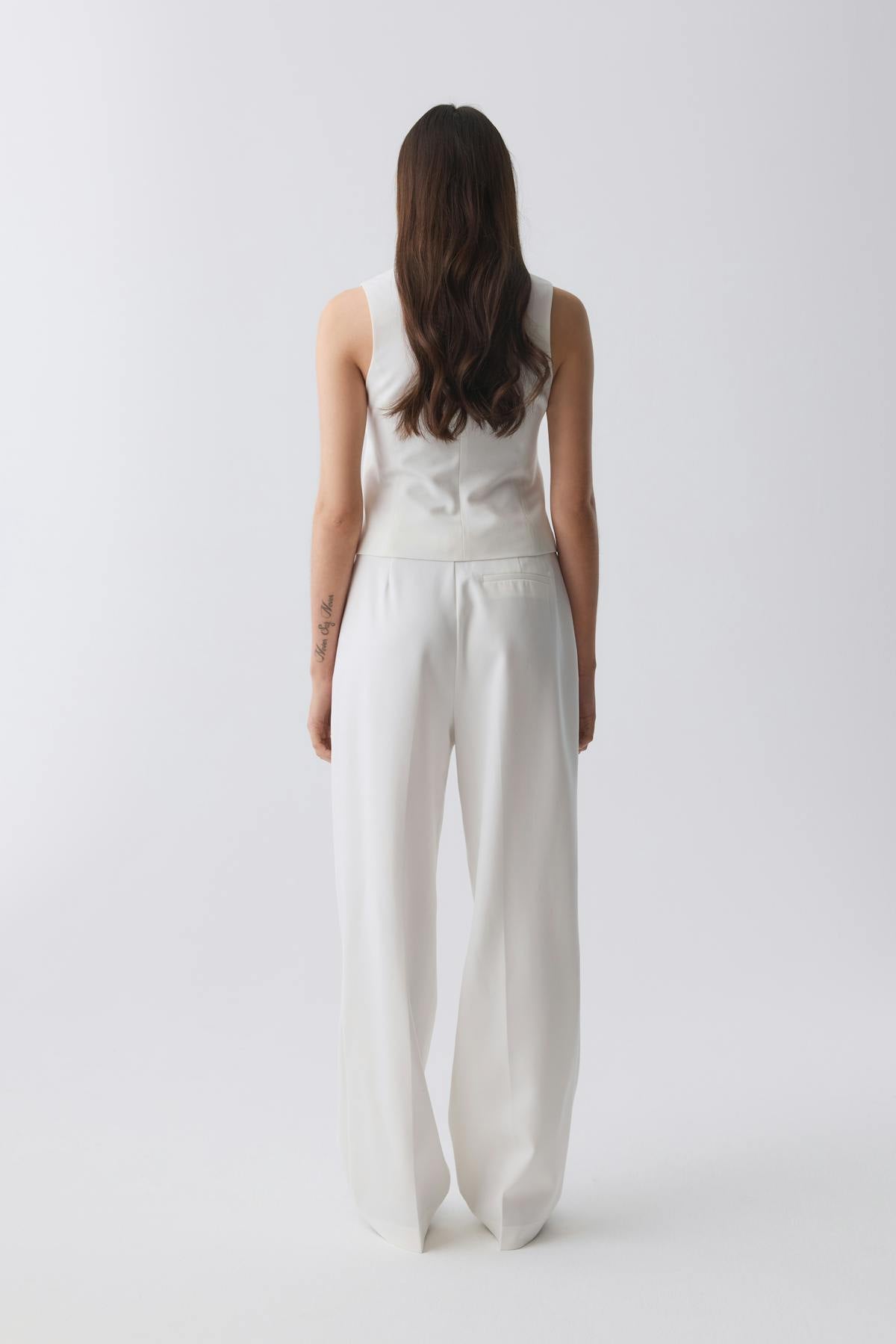Tailored wide trousers - Noir