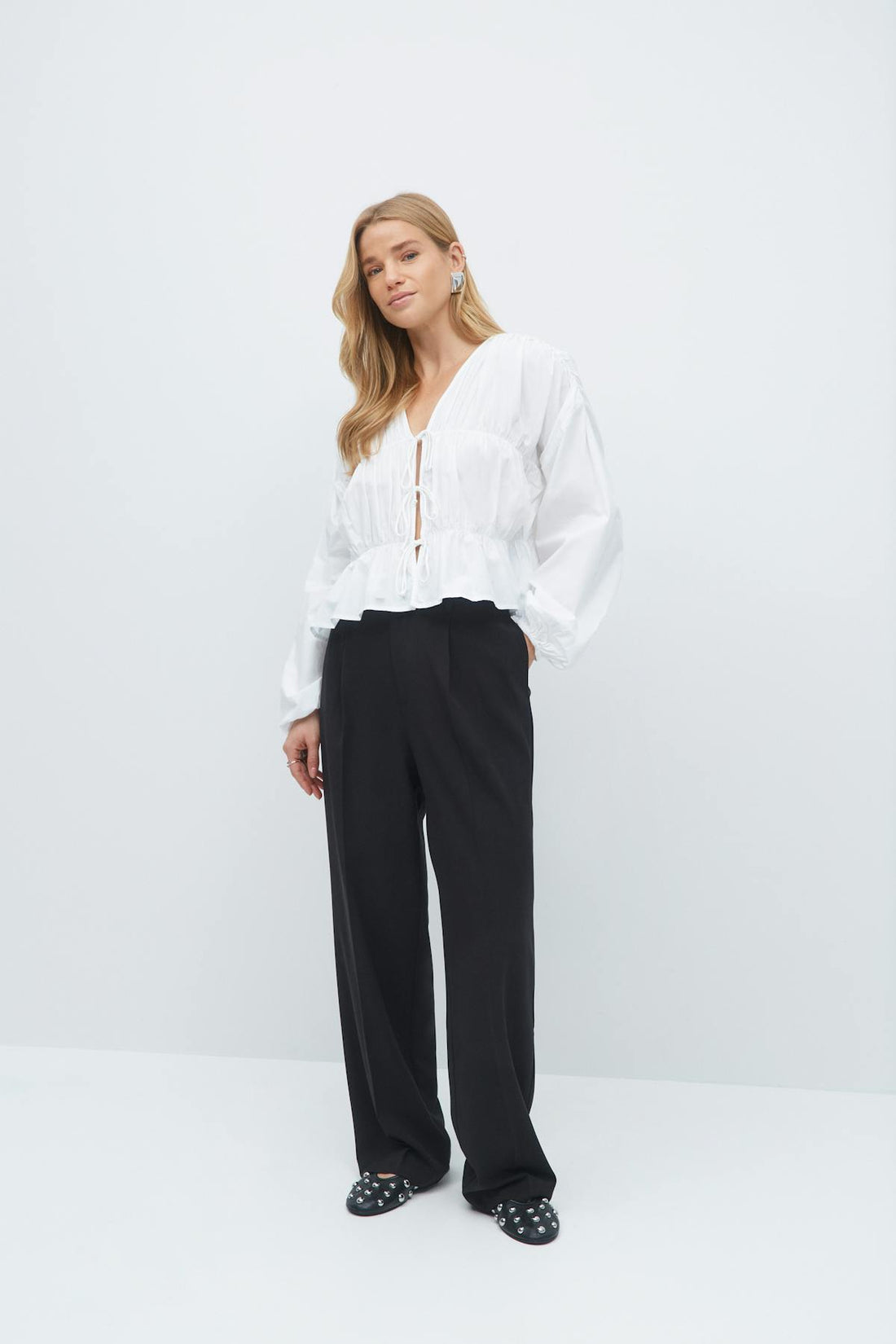 Tailored wide trousers - Bordeaux foncé