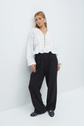 Tailored wide trousers - Bordeaux foncé