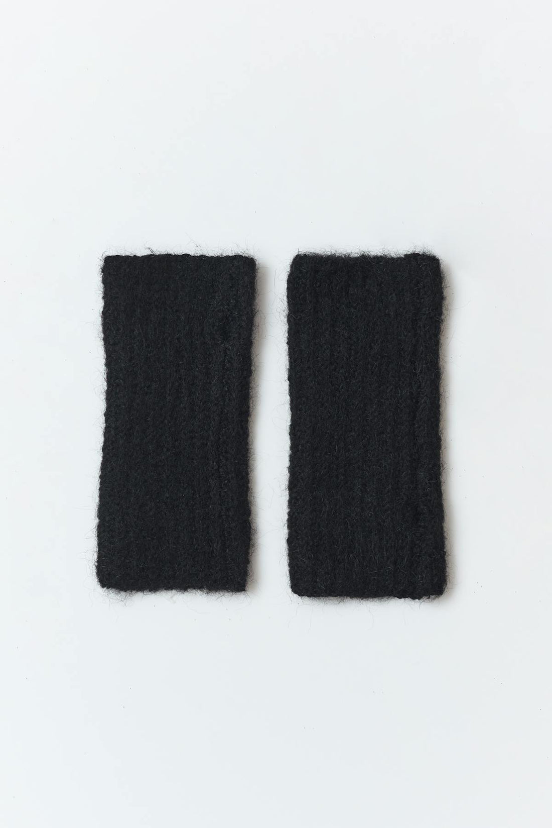 brushed wrist warmers - Noir