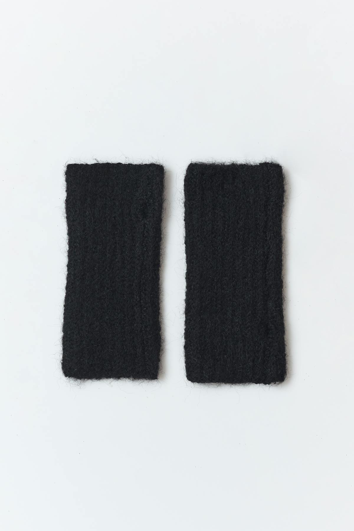 brushed wrist warmers - Mid grey mel