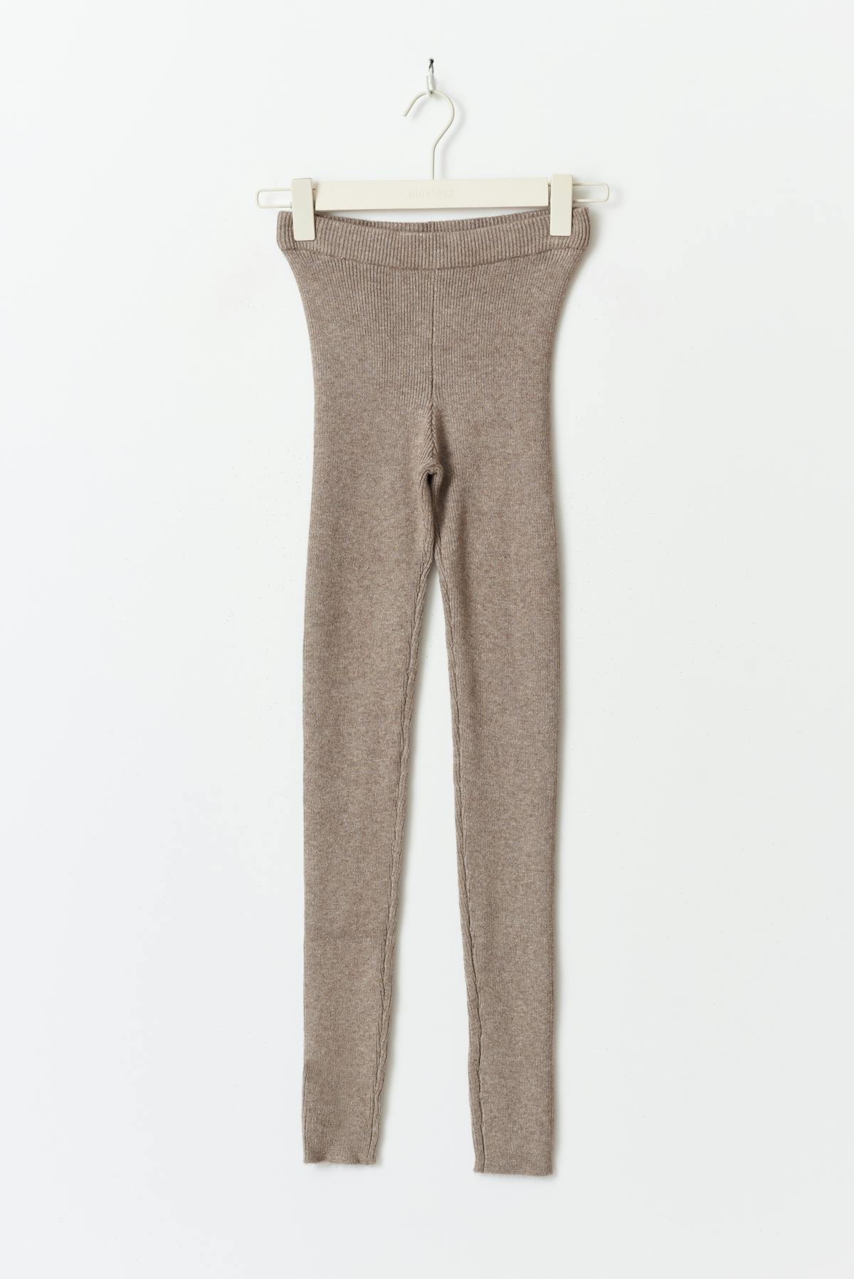 Knitted leggings - Marron