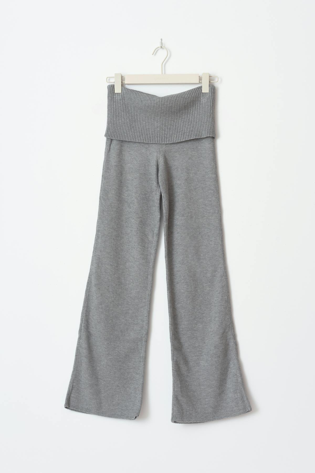 Knitted lounge trousers - Grey melange
