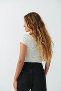 Scrunch detail top - Blanc cassé