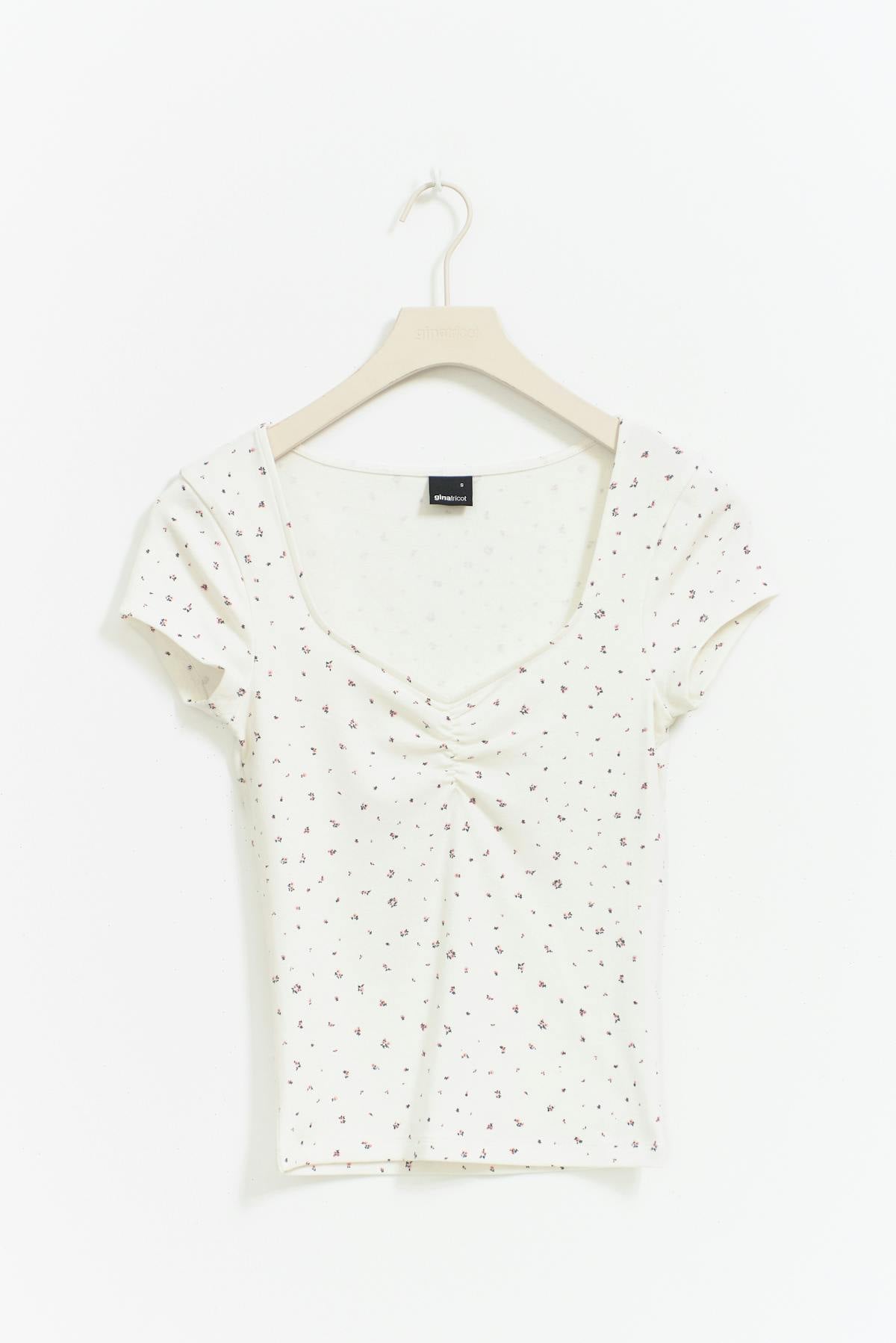 Scrunch detail top - Blanc cassé