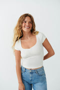 Scrunch detail top - Noir