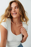 Scrunch detail top - Noir