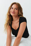 Scrunch detail top - Noir