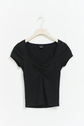 Scrunch detail top - Noir