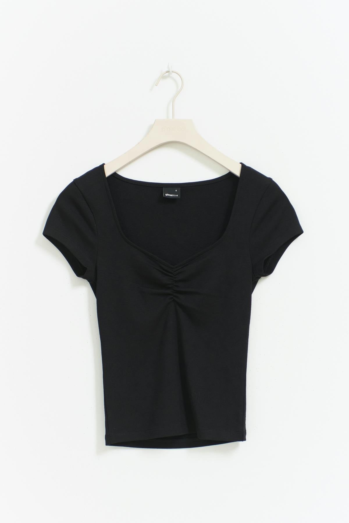 Scrunch detail top - Noir