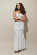 Gathered frill skirt - Blanc