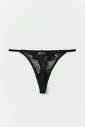 Lace thong - Noir