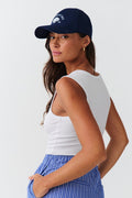 Square neck tank - Noir