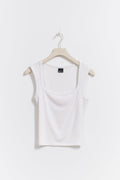 Square neck tank - Noir