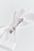 Satin bow hair clip