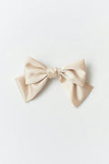 Satin bow hair clip