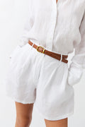 Slim belt - Gold/brown