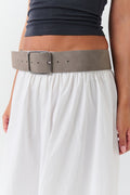 Wide suede belt