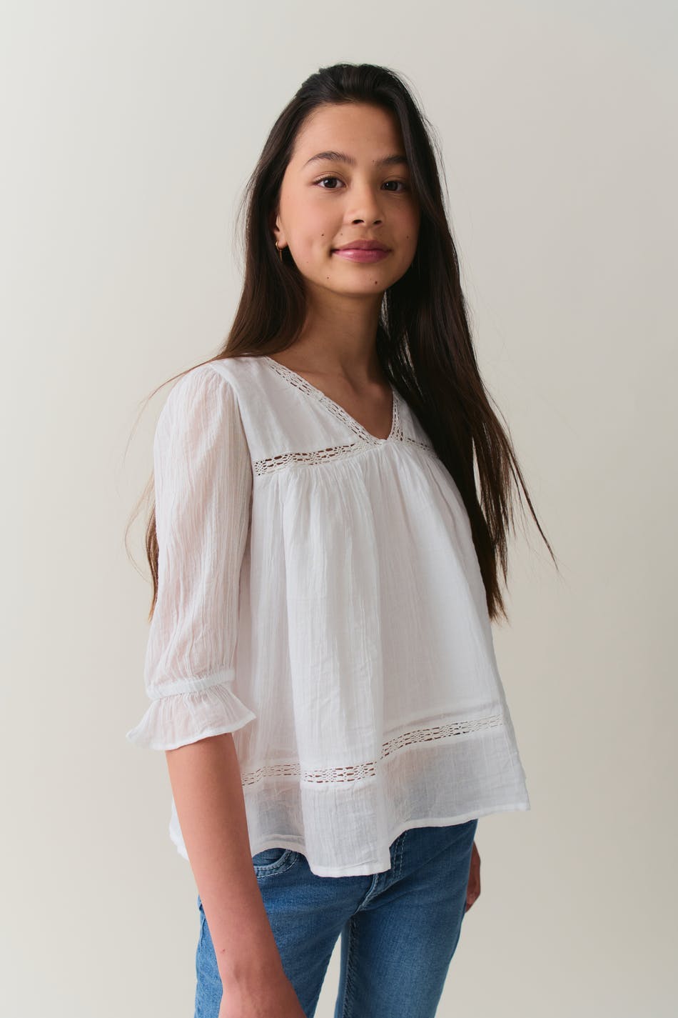 y puff sleeve blouse - Blanc