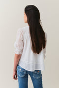 y puff sleeve blouse - Blanc