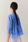 y puff sleeve blouse - Cornflower blue