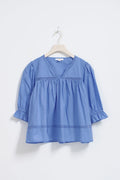 y puff sleeve blouse - Cornflower blue
