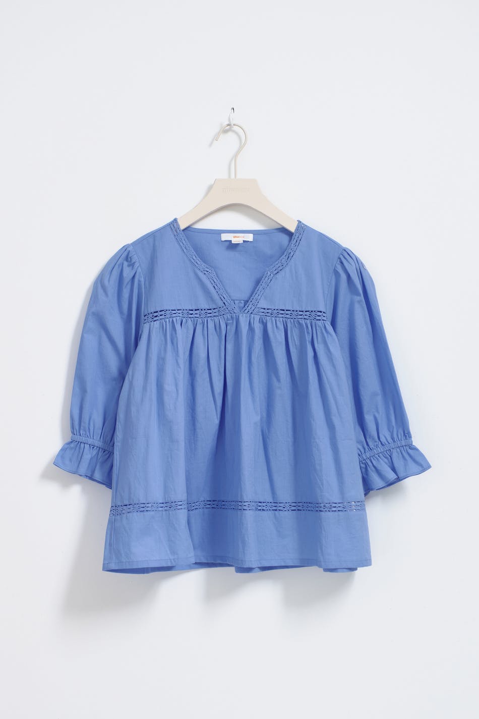 y puff sleeve blouse - Cornflower blue